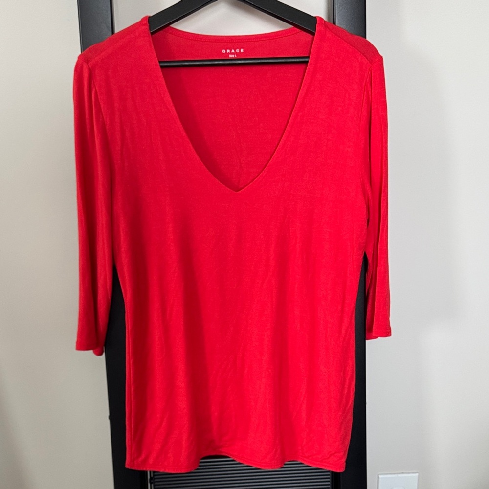 Grace Stretchy V-Neck Blouse